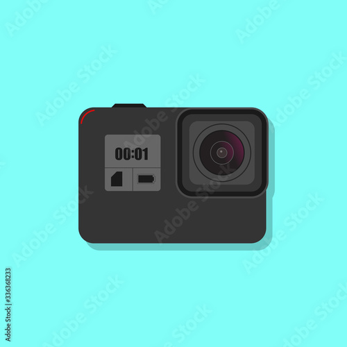 Action camera icon flat design vector