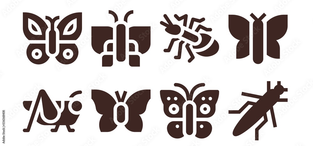 moth icon set moth icon set
