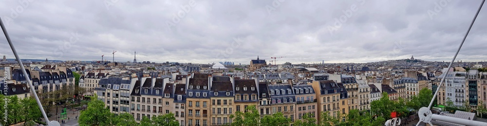 Panoramic view on the cityscape of Paris