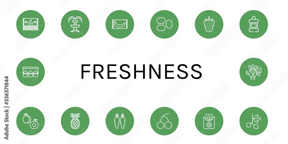 Set of freshness icons Set of freshness icons