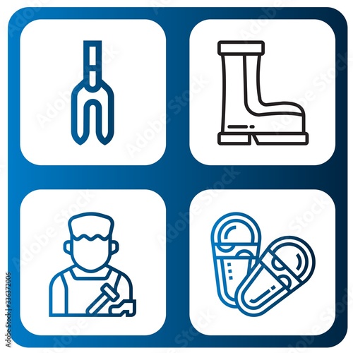 Set of boot icons