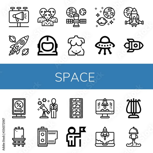 space icon set