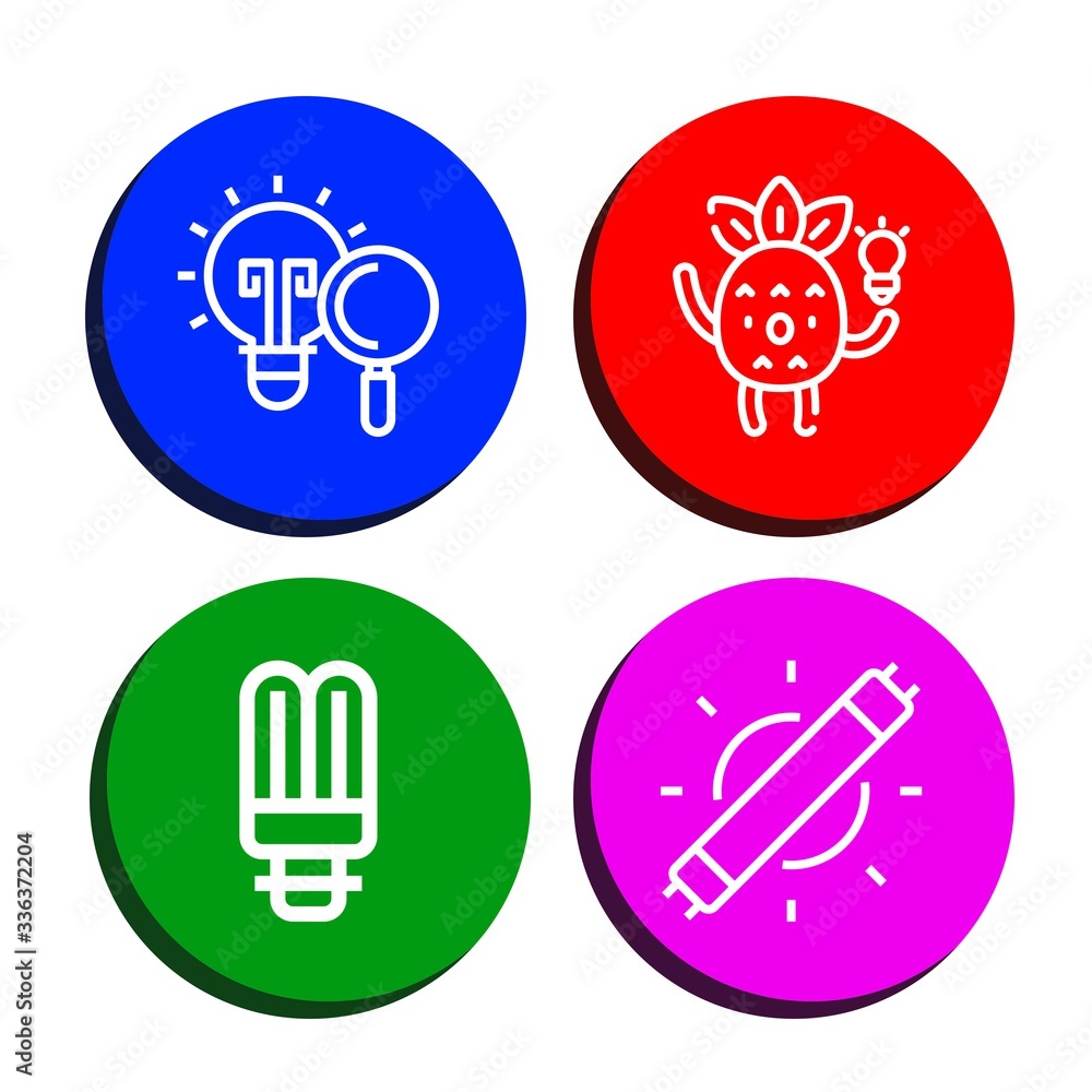 illumination icon set illumination icon set