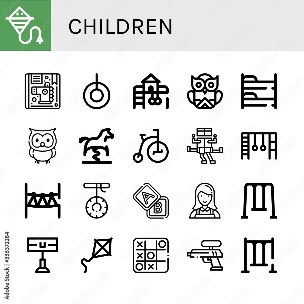 children icon set