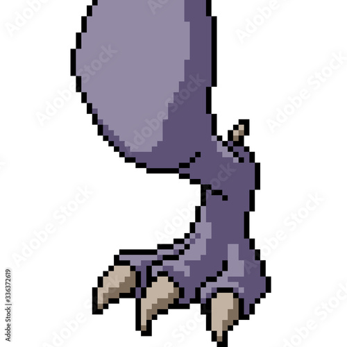 vector pixel art isolated dinosaur leg