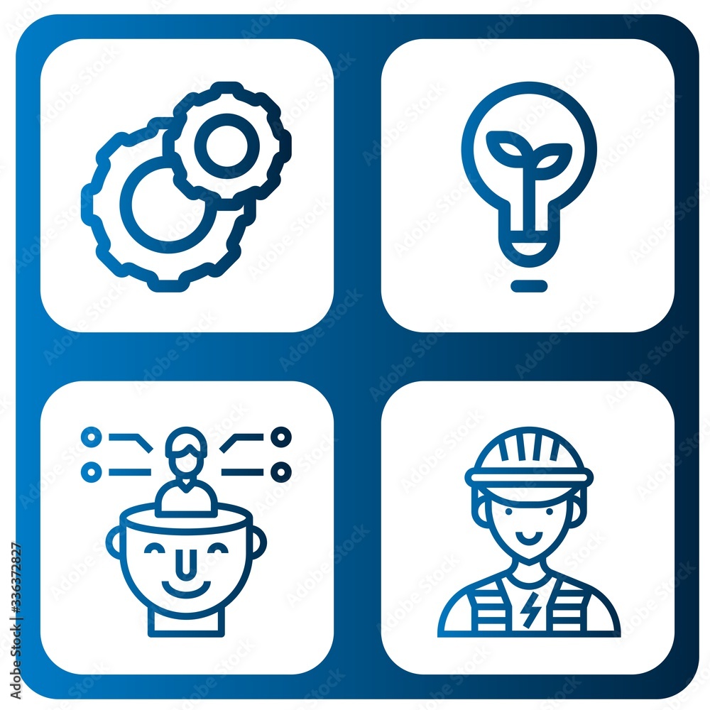 Fototapeta premium power simple icons set