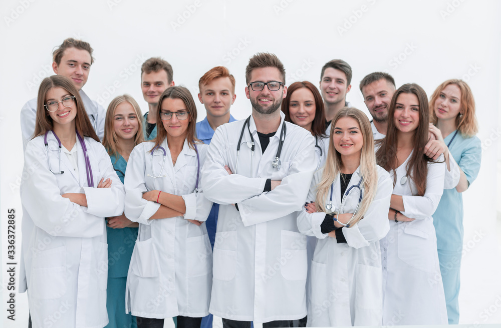 professional medical center staff standing together. teamwork professional medical center staff standing together. teamwork