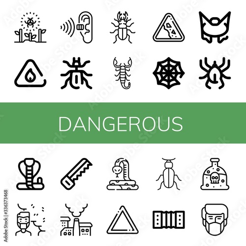 dangerous icon set