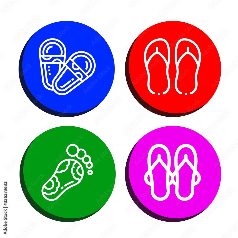 foot simple icons set foot simple icons set