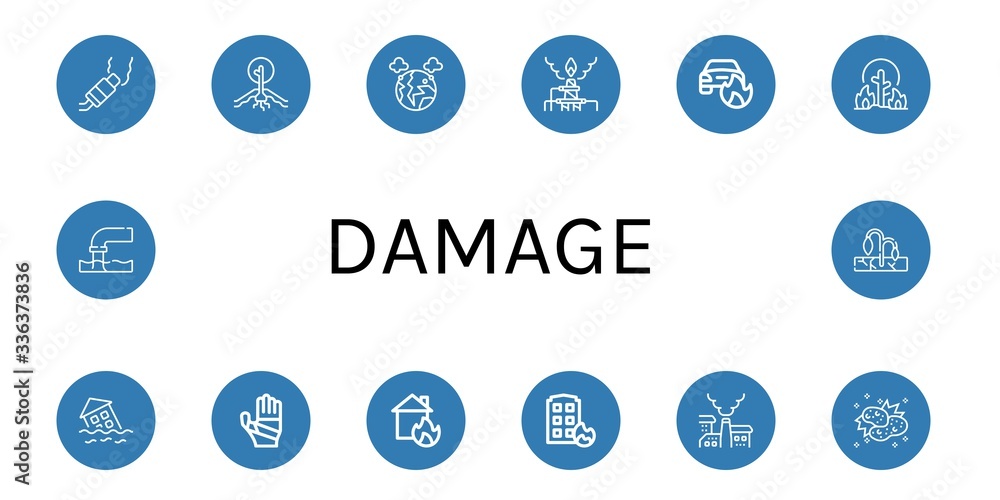 damage icon set damage icon set