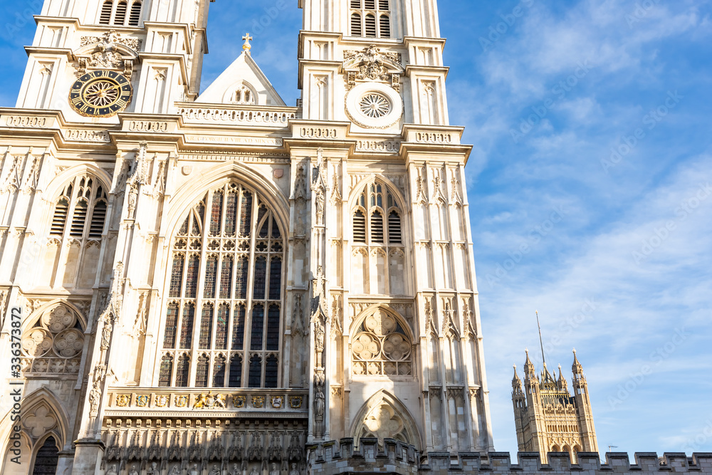 Westminster Abbey - Collegiate Church of St Peter at Westminster in London. Westminster Abbey - Collegiate Church of St Peter at Westminster in London.