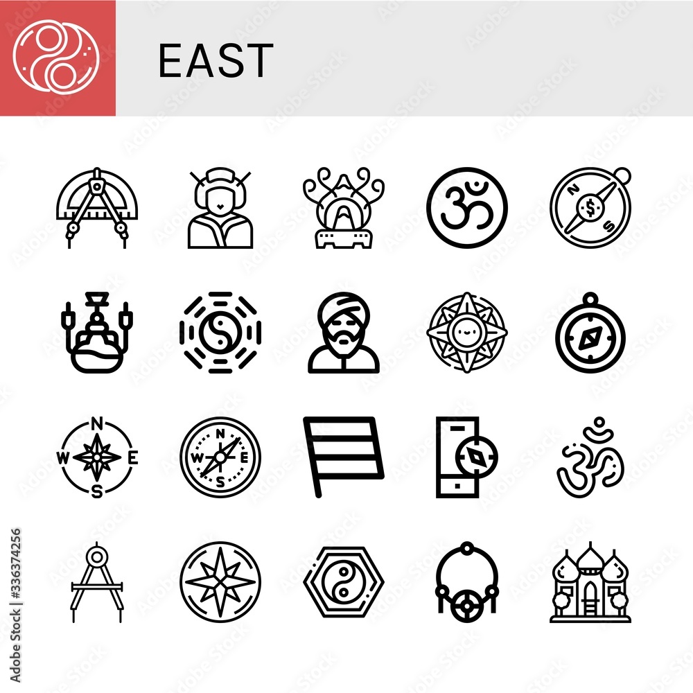 east simple icons set east simple icons set
