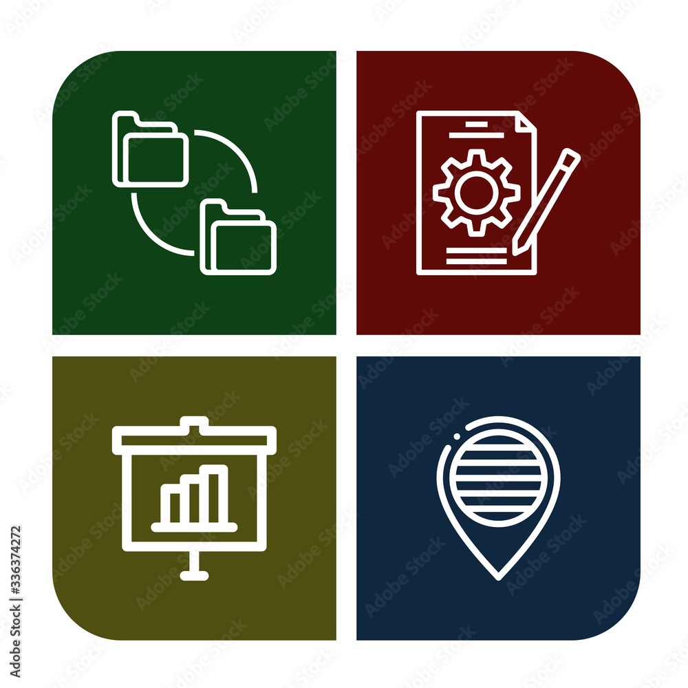 Set of organization icons Set of organization icons