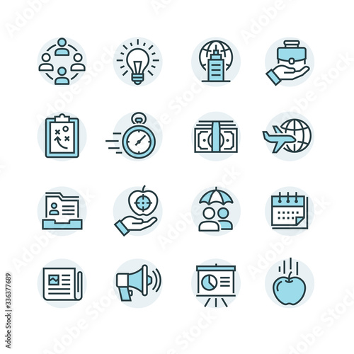 business and marketing icons set 