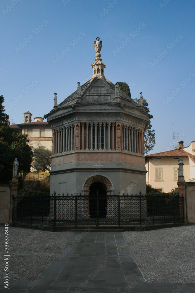 mausoleum in marble in Bergamo, Italy