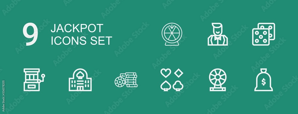 Editable 9 jackpot icons for web and mobile Editable 9 jackpot icons for web and mobile