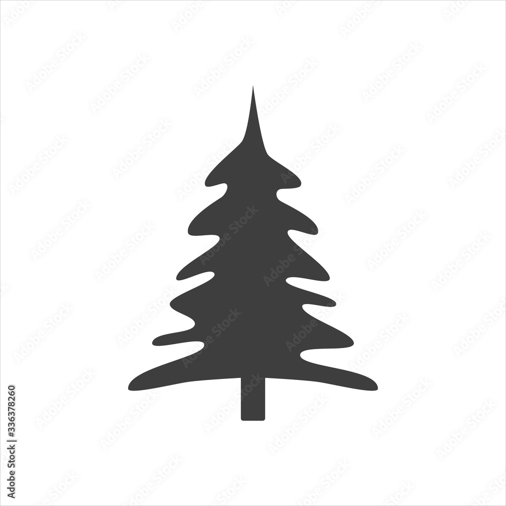 vector image of a tree on white isolate vector image of a tree on white isolate