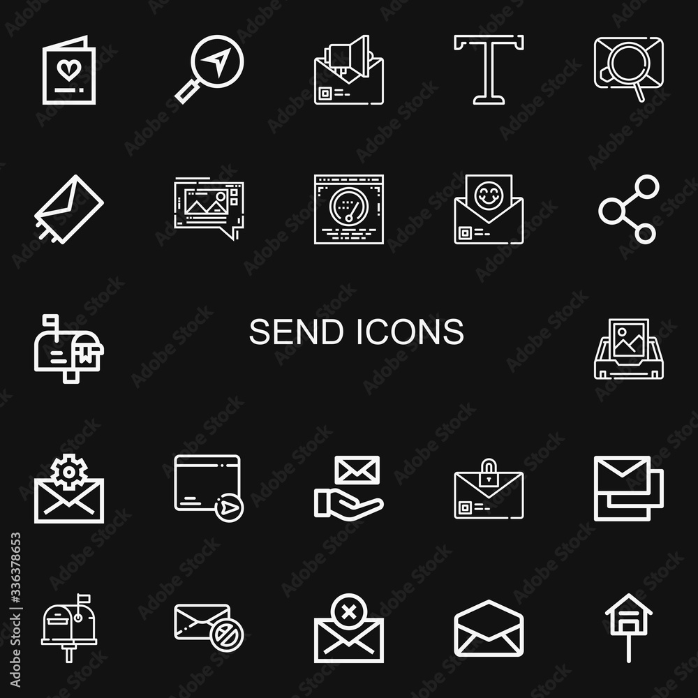 Editable 22 send icons for web and mobile Editable 22 send icons for web and mobile