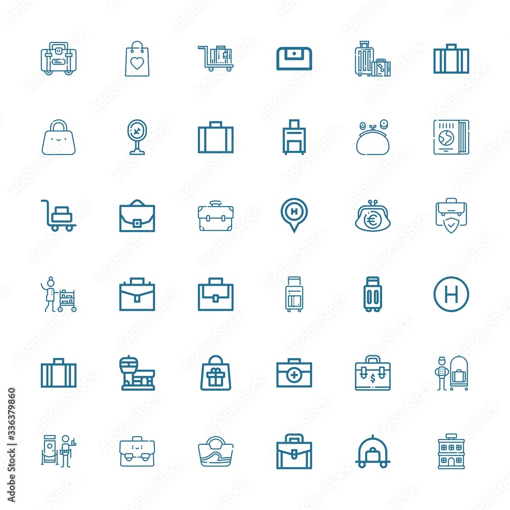 Editable 36 suitcase icons for web and mobile Editable 36 suitcase icons for web and mobile