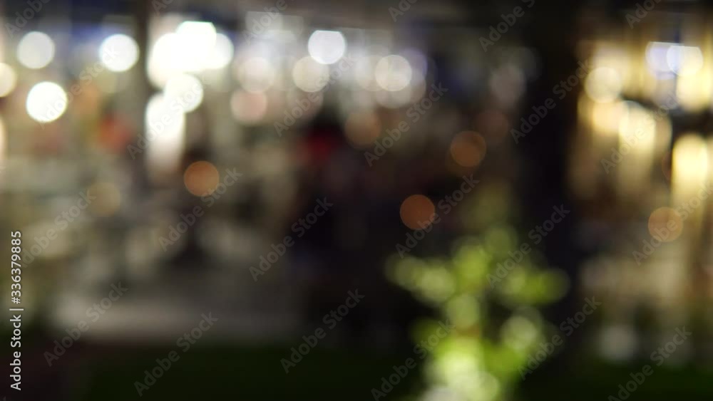 Out of focus image of outdoor restaurant at night. Out of focus image of outdoor restaurant at night.