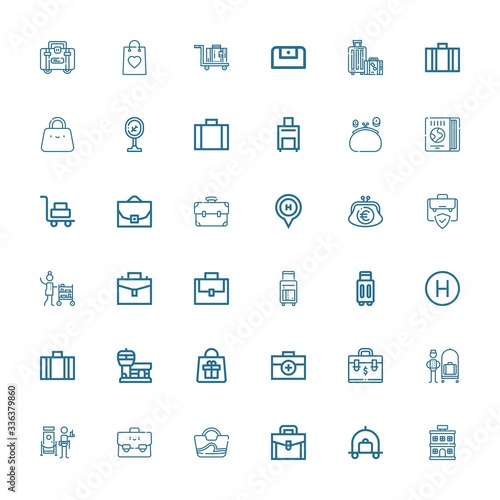 Editable 36 suitcase icons for web and mobile