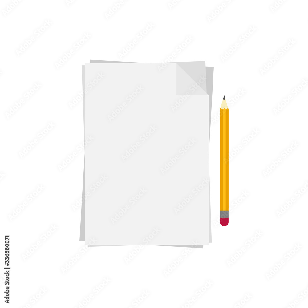 Empty paper sheet flat, great design for any purposes. Quiz symbol. Empty paper sheet flat, great design for any purposes. Quiz symbol.