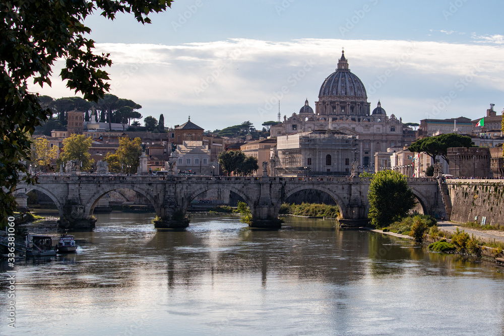 Rome, a view over Tiber on Vatican city