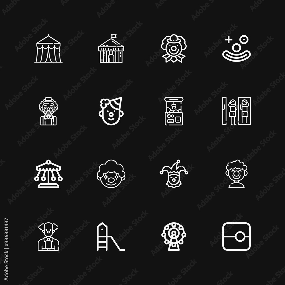 Editable 16 amusement icons for web and mobile Editable 16 amusement icons for web and mobile