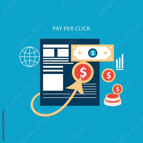  pay per click internet advertising concept