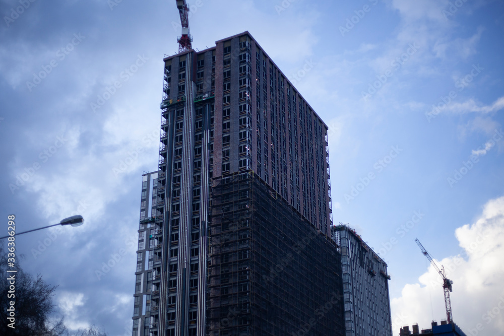 Construction of a business center. Construction of a business center.