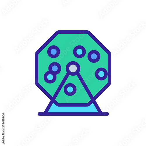 bingo lottery icon vector. bingo lottery sign. color contour symbol illustration