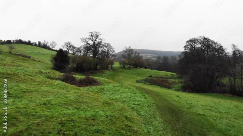 Drone flight through the English Countryside