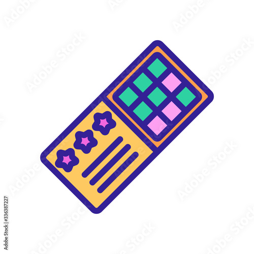 bingo lottery icon vector. bingo lottery sign. color contour symbol illustration