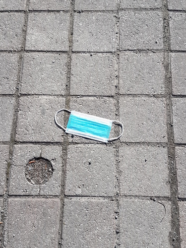 Discarded surgical mask
