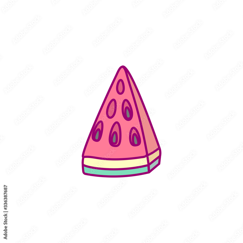 vector hand drawn cute fruit clip art. watermelon vector hand drawn cute fruit clip art. watermelon