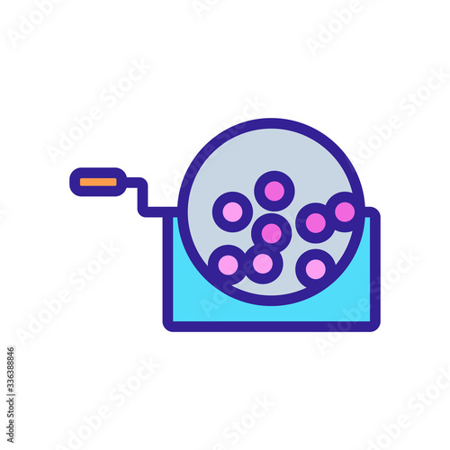 the tournament lottery icon vector. the tournament lottery sign. color contour symbol illustration