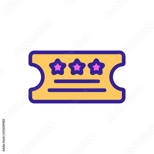 lottery ticket icon vector. lottery ticket sign. color contour symbol illustration