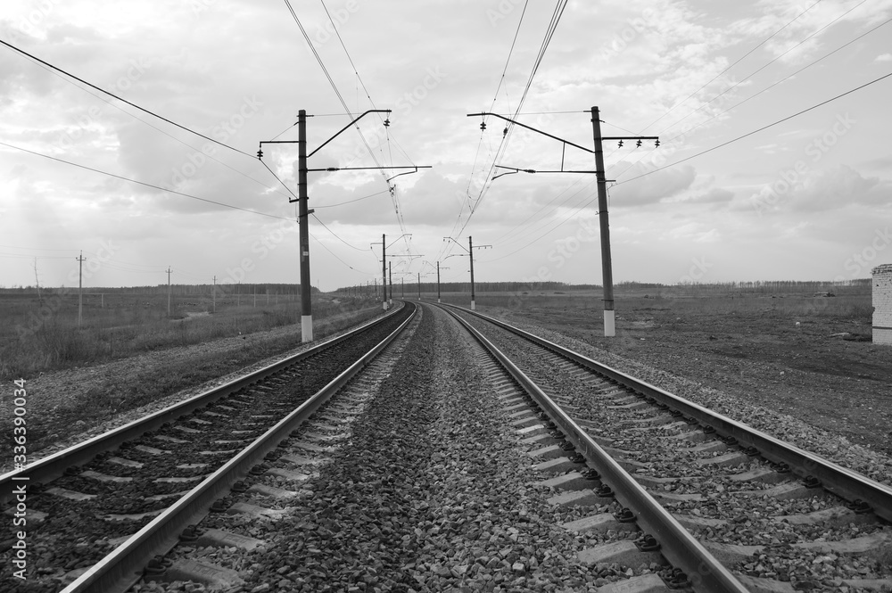 railway in the morning