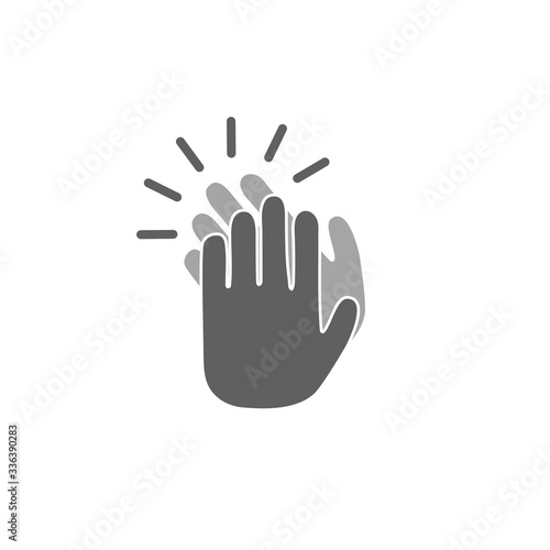Clapping hands simple vector icon
