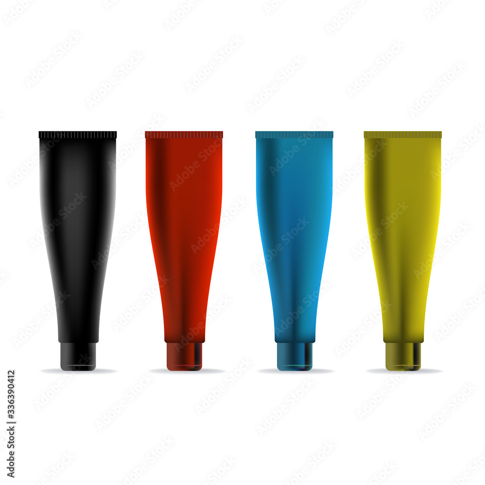 Vector cream tube. Plastic cosmetic container. Package design, blank mockup template. Vector cream tube. Plastic cosmetic container. Package design, blank mockup template.
