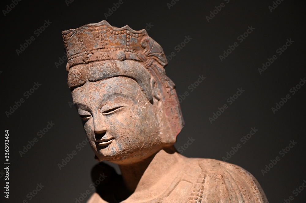 Bodhisattvas in ancient Chinese stone sculptures and Buddhist temples