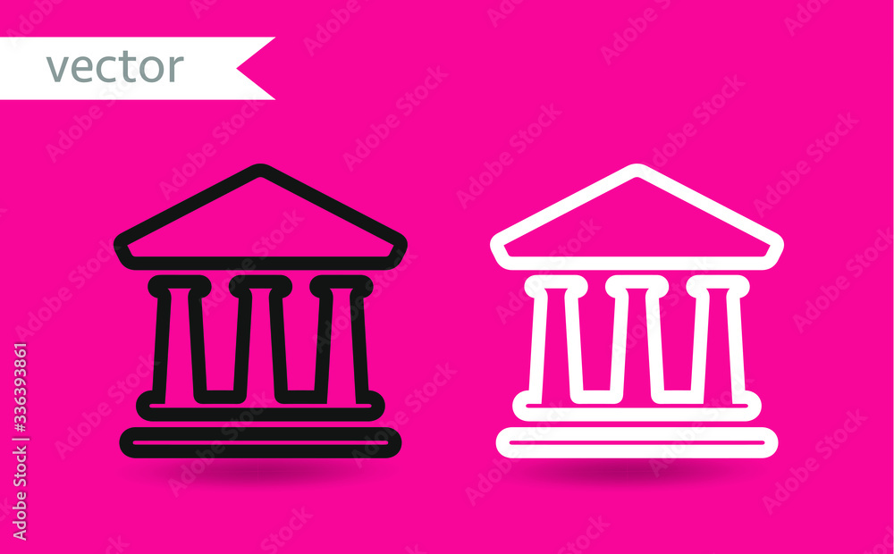 Historical building vector icon, symbol. White and black vector desgin. Modern, simple flat vector illustration for web site, mobile app or poster design. Historical building vector icon, symbol. White and black vector desgin. Modern, simple flat vector illustration for web site, mobile app or poster design.