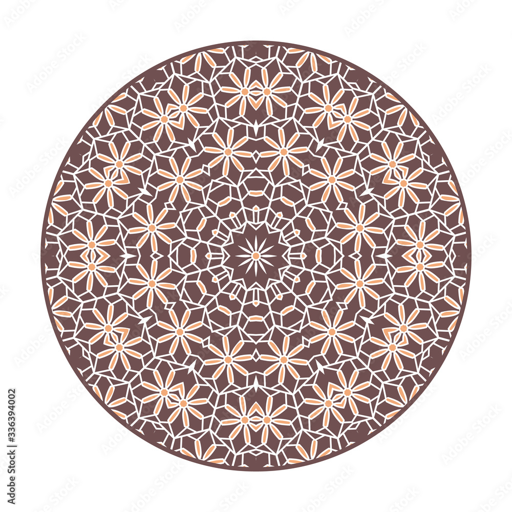 Vector Asian Geometric Mandala Frame Vector Asian Geometric Mandala Frame