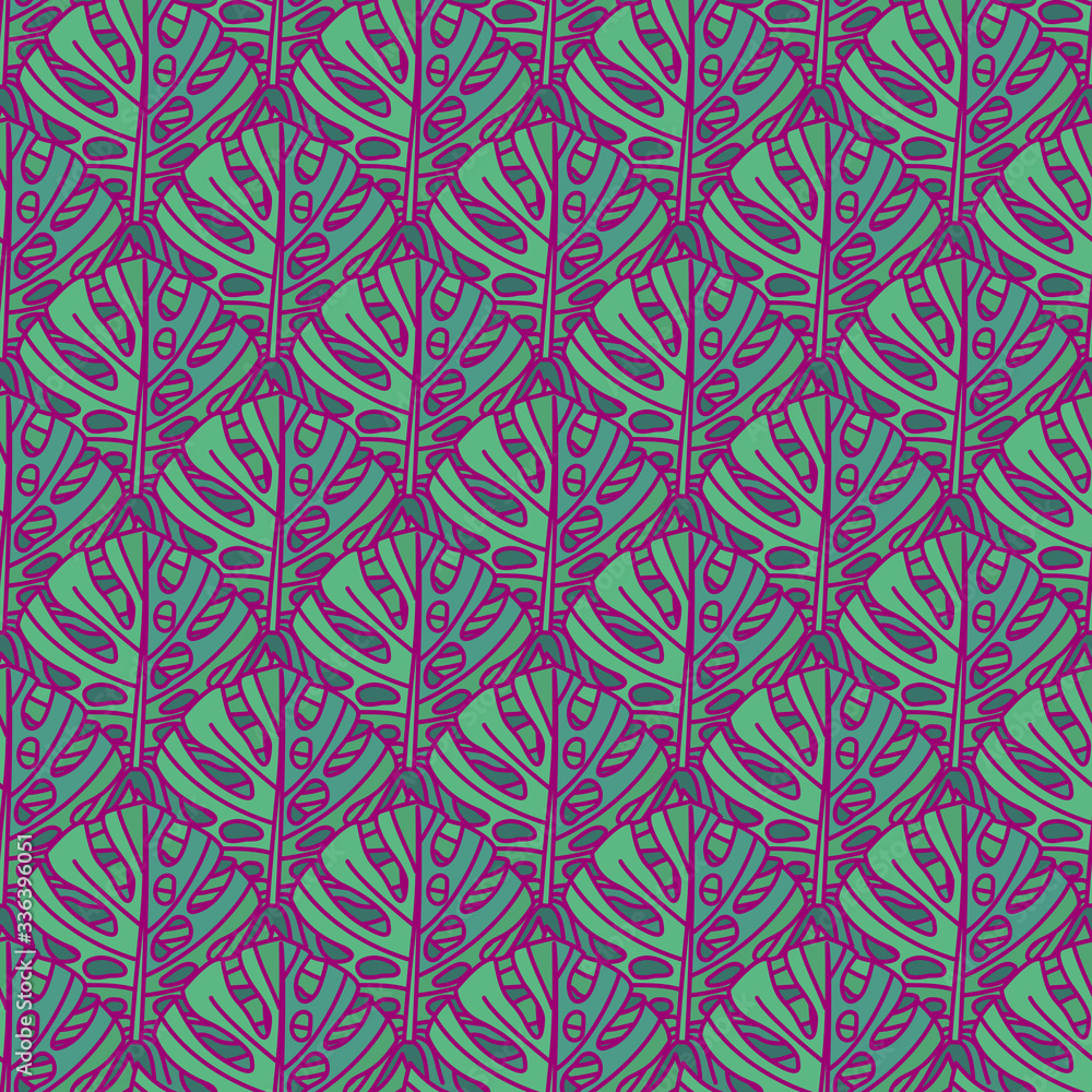 vector tropical plants seamless pattern clip art