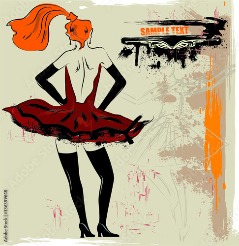 Vintage cabaret girl 