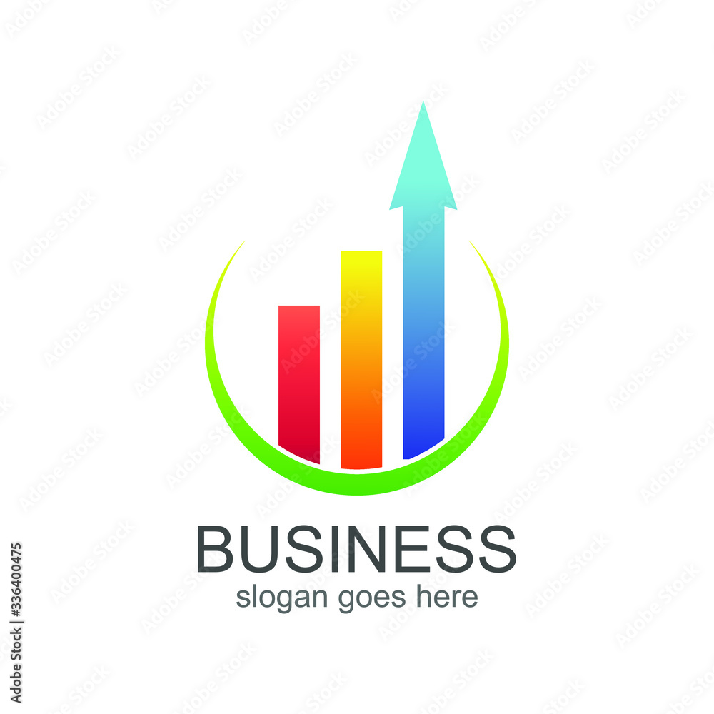 Economy growth icon and logo Economy growth icon and logo