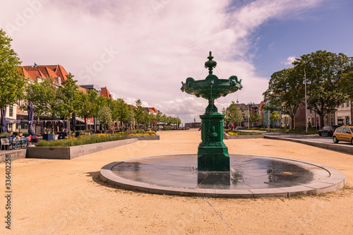 Fountain on the square in the city of Vlissingen in Holland.