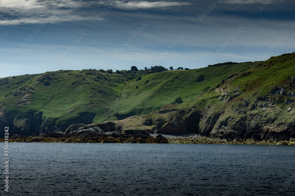 The Channel Islands in summer with good weather and greenery The Channel Islands in summer with good weather and greenery