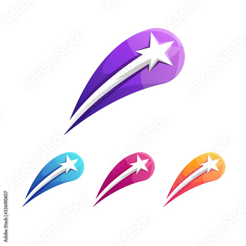 awesome star gradient logo template