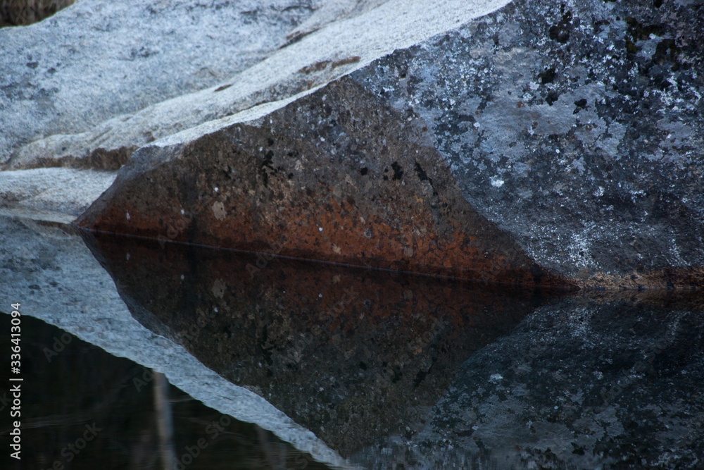 Rock reflected in water for Abstraction Rock reflected in water for Abstraction